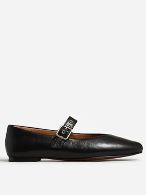 New Madewell The Remy Mary Jane Flat Black Sz 9